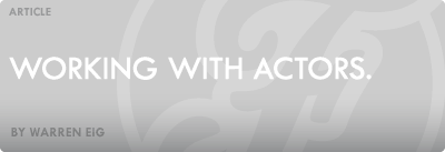 working with actors